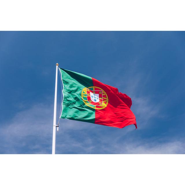 Portuguese Flag by DaLiu - Wrapped Canvas Print Ebern Designs Size: 81cm H x 122cm W x 3.8cm D on Productcaster.