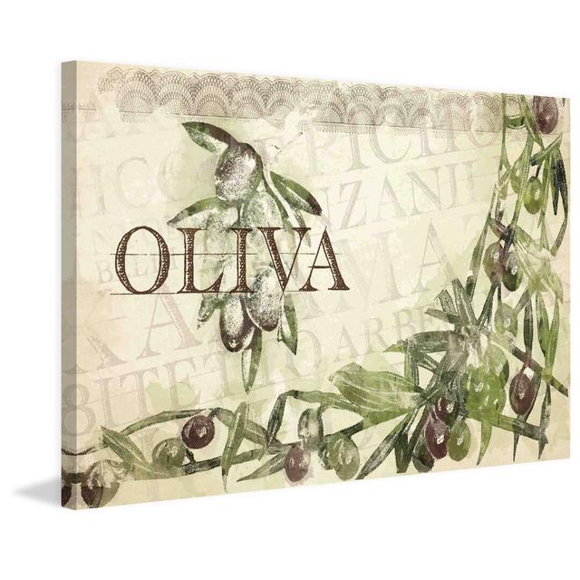 Olive - Wrapped Canvas Typography Print East Urban Home Size: 41 cm H x 61 cm W x 4cm D on Productcaster.