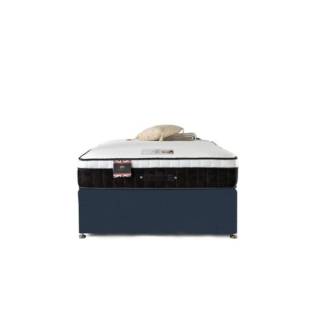 Aspelare Pocket Memory 1000 Divan Bed Fairmont Park Size: Super King (6'), Colour: Midnight Blue Linen, Storage Type: No Storage on Productcaster.