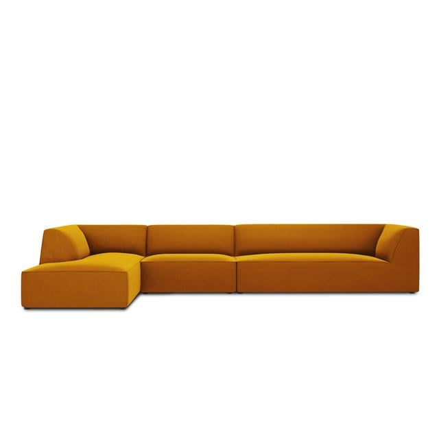 Ecksofa Flintroy Ebern Designs Polsterfarbe: Gelb, Ausrichtung: Links ausgerichtet on Productcaster.