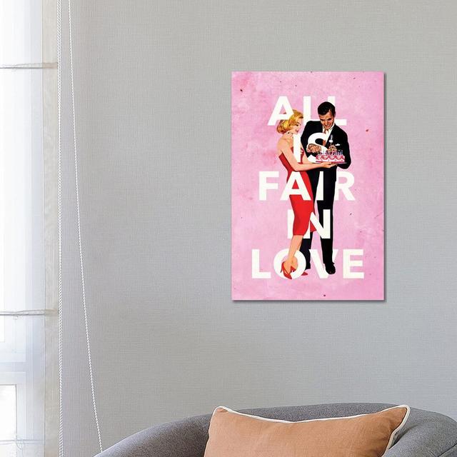 All Is Fair In Love by Heather Landis - Print on Canvas 17 Stories Format: Wrapped Canvas, Size: 66.04cm H x 45.72cm W x 3.81cm D on Productcaster.