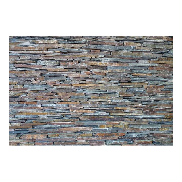 Colourful Stone Wall 3.2m x 4.8m Textured Matt Peel & Stick Wall Mural East Urban Home on Productcaster.