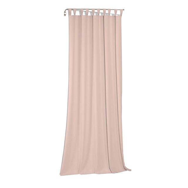 Sunday 82% Polyester And 18% Cotton Semi Sheer Tab Top Curtain Panel Wirth Panel Size: 142cm Width x 365cm Drop, Curtain Colour: Pink on Productcaster.