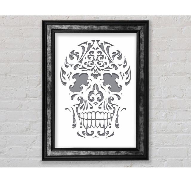 Mexican Grey Skull - Print Bright Star Size: 84.1cm H x 59.7cm W x 8cm D on Productcaster.