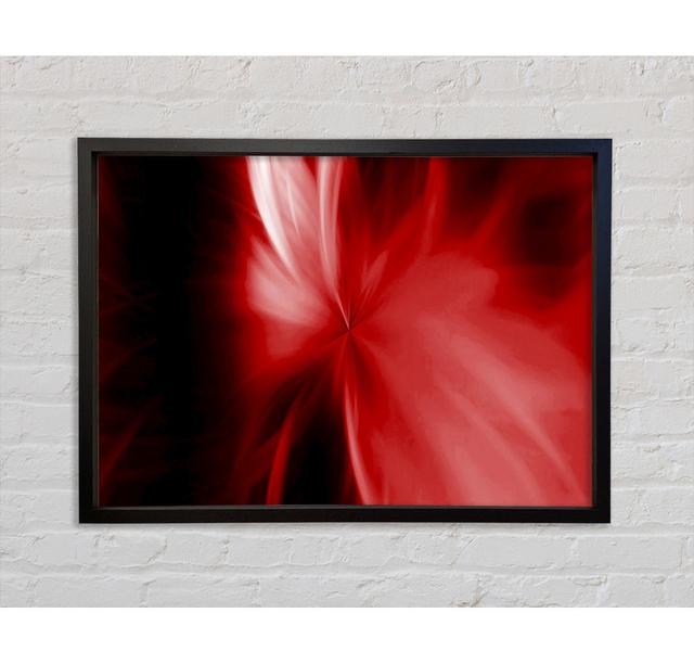 Celestial Core Red Framed Print Ivy Bronx Size: 59.7cm H x 84.1cm W x 3.3cm D, Colour: Red, Format: Light Grey Framed Canvas on Productcaster.