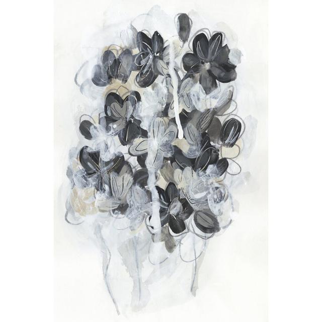 Monochrome Flora II by June Erica Vess - Wrapped Canvas Painting Rosalind Wheeler Size: 46cm H x 30cm W x 3.8cm D on Productcaster.