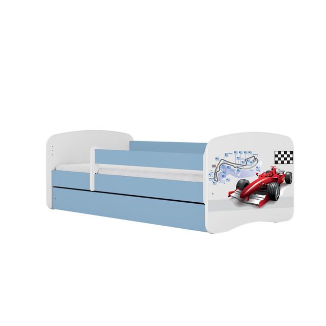 Cicero Convertible Toddler Bed Zipcode Design Size: Toddler (70 x 140 cm), Colour: Blue/​White on Productcaster.