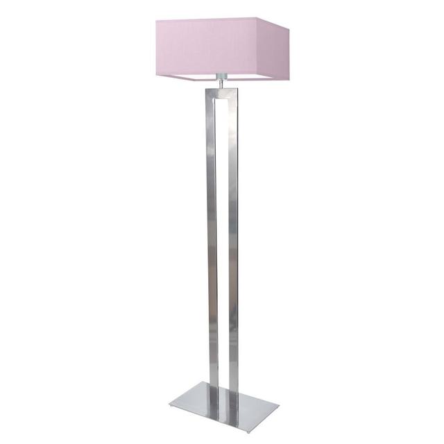 161 cm Stehlampe Arsh 17 Stories Gestellausführung: Silberfarben, Schirmfarbe: Hellviolett on Productcaster.