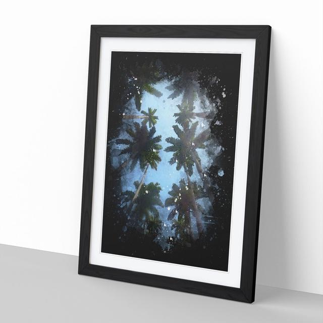 Palm Trees Vol.1 - Picture Frame Painting East Urban Home Size: 65cm H x 48cm W x 2cm D, Frame Option: Black Framed on Productcaster.