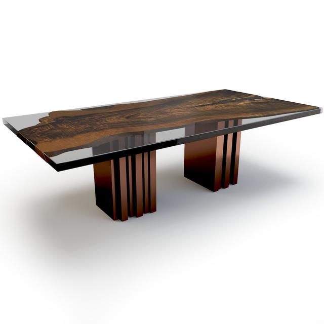 Metal Base Dining Table Arditi Collection Size: H75 x L275 x W122cm on Productcaster.