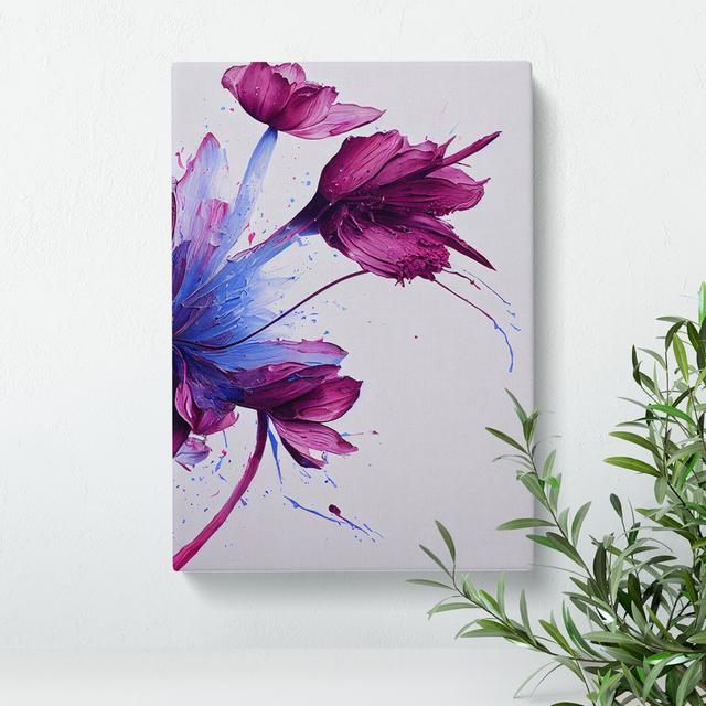 Mysterious Flowers Abstract - Wrapped Canvas Graphic Art ClassicLiving Size: 76cm H x 50cm W x 3cm D on Productcaster.