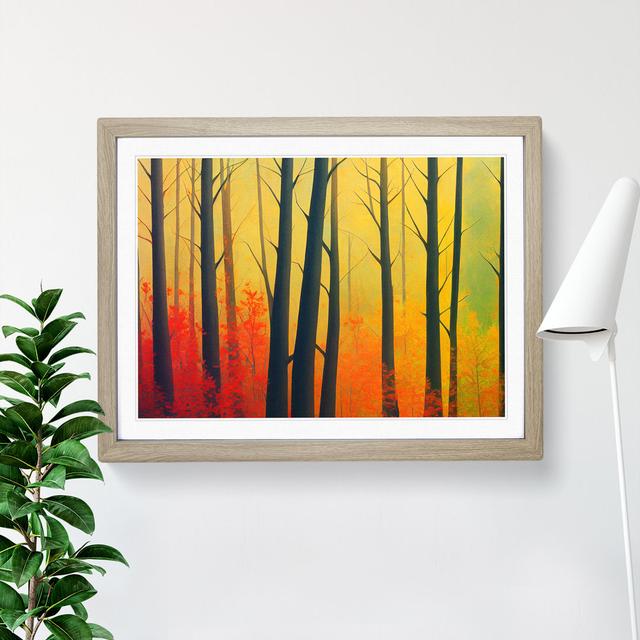 An Extraordinary Autumn Forest - Picture Frame Graphic Art Alpen Home Size: 34cm H x 46cm W x 2cm D, Frame Option: Oak on Productcaster.