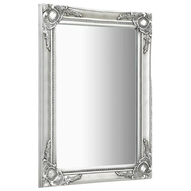 Ginter Wood Rectangle Wall Mirror Astoria Grand Finish: Silver, Size: 50cm H x 80cm W on Productcaster.