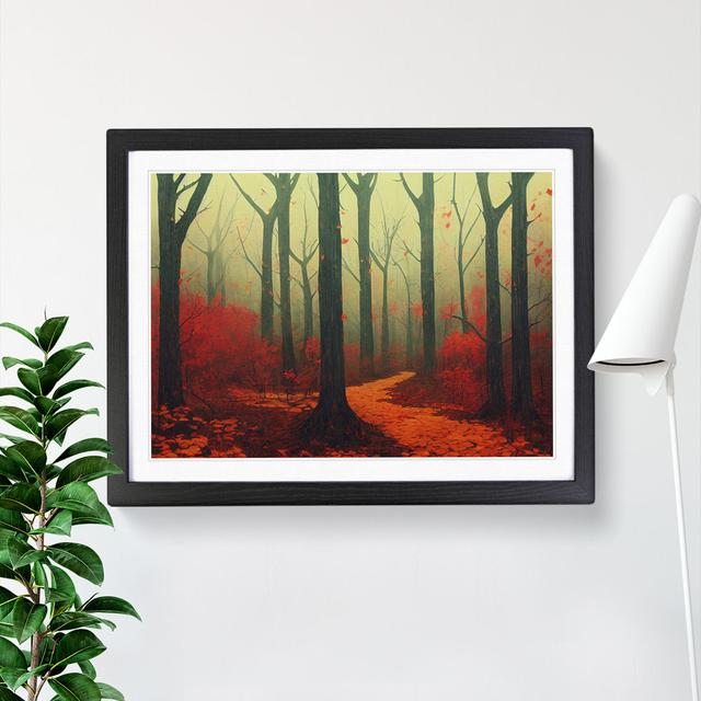 XH1022-613X An Enviable Autumn Forest - Single Picture Frame Painting Alpen Home Size: 46cm H x 64cm W x 2cm D, Frame Option: Black on Productcaster.