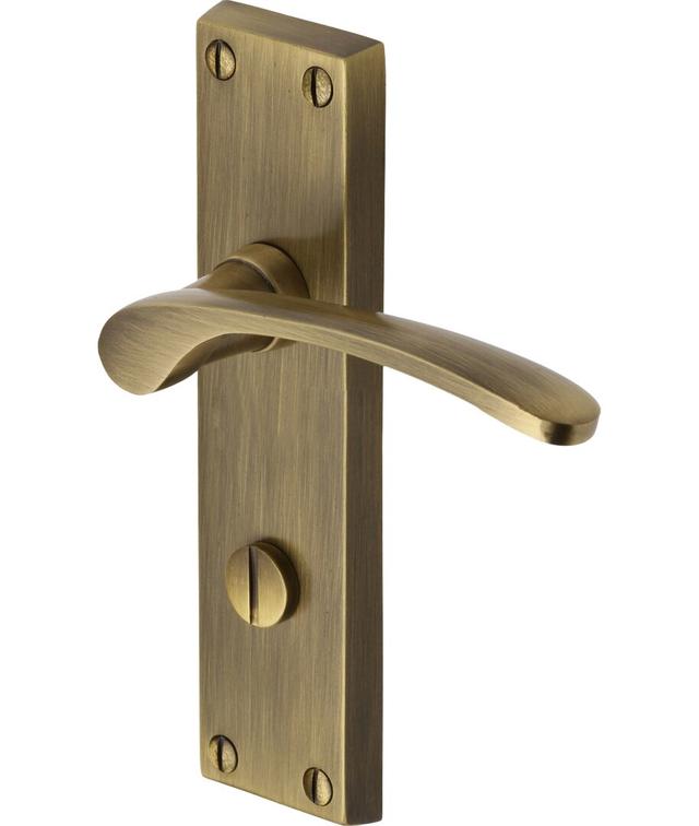 Sophia Bathroom Door Handle (Set of 2) Heritage Brass Finish: Antique Brass on Productcaster.