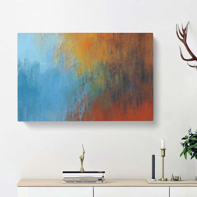 For A Sunrise In Abstract - Wrapped Canvas Painting East Urban Home Size: 40cm H x 60cm W x 3cm D on Productcaster.