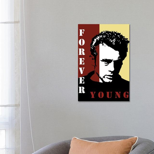 Forever Young James Dean by Kateryna Bortsova - Wrapped Canvas Print iCanvas Size: 66.04cm H x 45.72cm W x 3.81cm D on Productcaster.