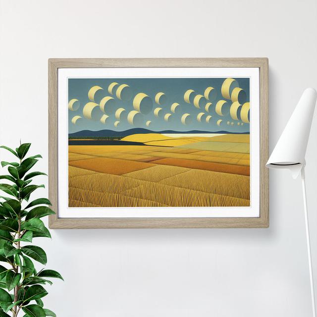 Evolving Wheat Field - Single Picture Frame Print Marlow Home Co. Frame Colour: Oak, Size: 25cm H x 34cm W x 2cm D on Productcaster.