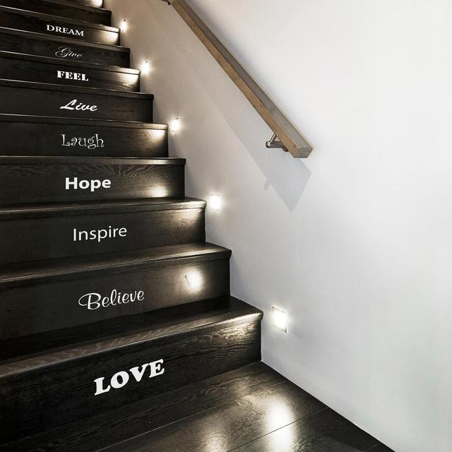 Inspirational Stair Stickers Ebern Designs Colour: Turquoise on Productcaster.