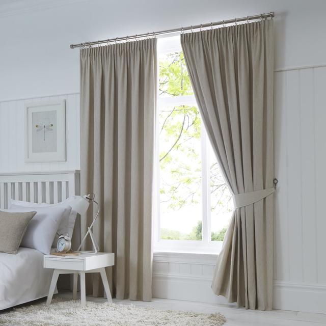 Room Darkening Thermal Curtains (Set of 2) Fusion Panel Size: Width 229 x Drop 183 cm, Colour: Natural on Productcaster.