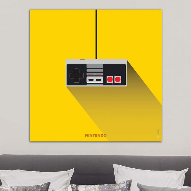 Joystick Nintendo by Rafael Gomes - Wrapped Canvas Print Latitude Run Size: 93.98cm H x 93.98cm W x 3.81cm D on Productcaster.