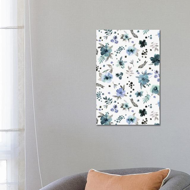 Countryside Floral Blue Soul Care - Wrapped Canvas Art Prints - Wrapped Canvas Gallery-Wrapped Canvas Giclée Ophelia & Co. Size: 66.04cm H x 45.72cm W on Productcaster.