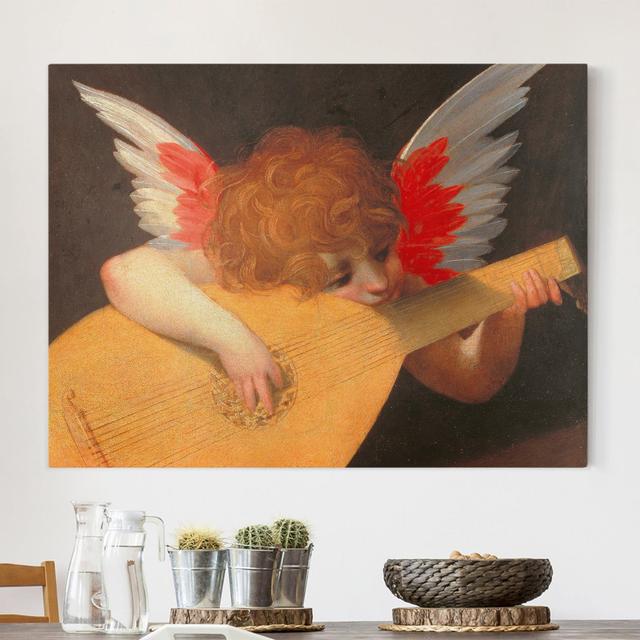 Leinwandbild Musizierender Engel von Rosso Fiorentino Happy Larry Format: 260g/m² Canvas, Größe: 60 cm H x 80 cm B on Productcaster.