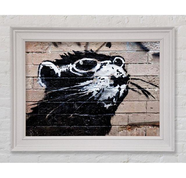 Rat Sunglasses Framed Print Happy Larry Size: 42cm H x 59.7cm W x 8cm D on Productcaster.