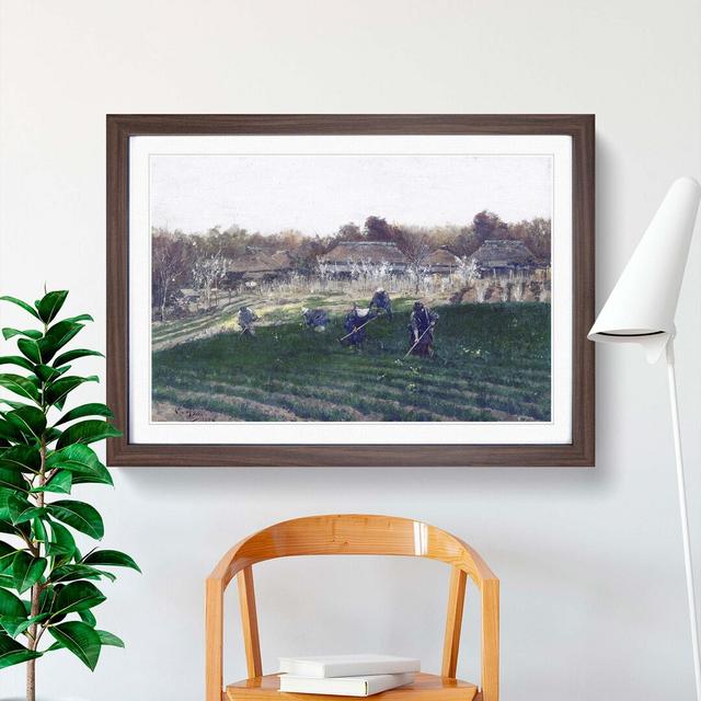 Vegetable Field by Asai Chu - Picture Frame Painting Print East Urban Home Size: 35cm H x 50cm W x 2cm D, Frame Option: Walnut on Productcaster.