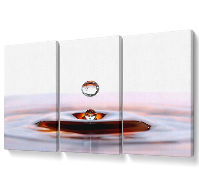 Liquid Droplet Canvas 3 Panel Set Brayden Studio Size: 101.6cm H x 203cm W x 10cm D on Productcaster.