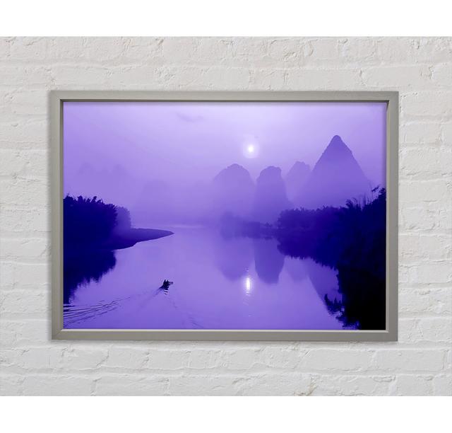 Purple Paradise Lake Framed Print Union Rustic Size: 84.1cm H x 118.9cm W on Productcaster.