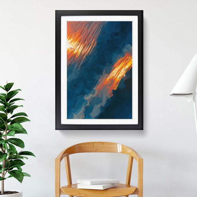 Wave Reflections in Abstract - Picture Frame Graphic Art Print East Urban Home Frame Option: Black, Size: 91cm H x 60cm W x 2cm D on Productcaster.