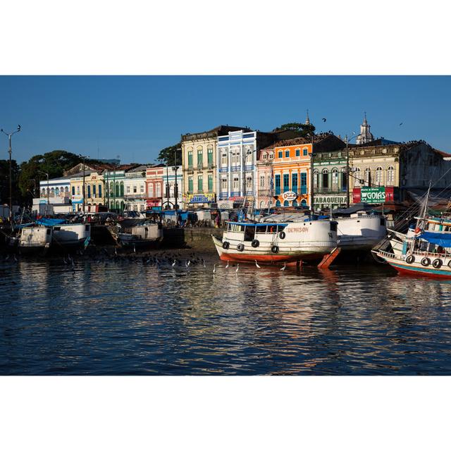 Ember Boats At Mercado Ver O Peso by Roman_Rahm - Wrapped Canvas Print Latitude Run Size: 81cm H x 122cm W 3.8cm D on Productcaster.