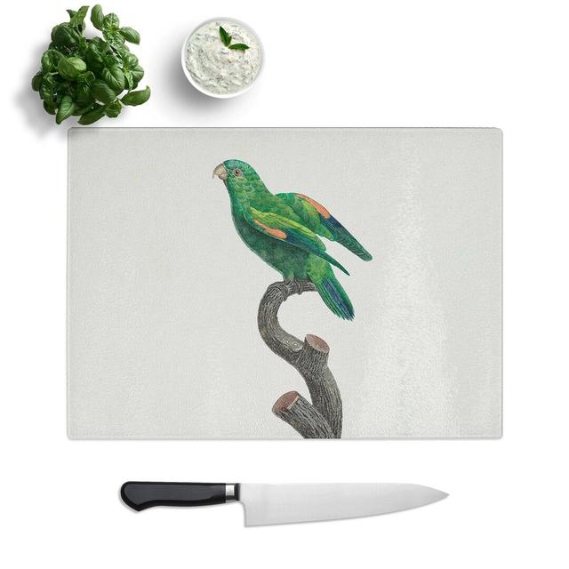 Glass Marigold Lorikeet by F. Levaillant Chopping Board East Urban Home Size: 39 cm W x 28.5 cm L on Productcaster.