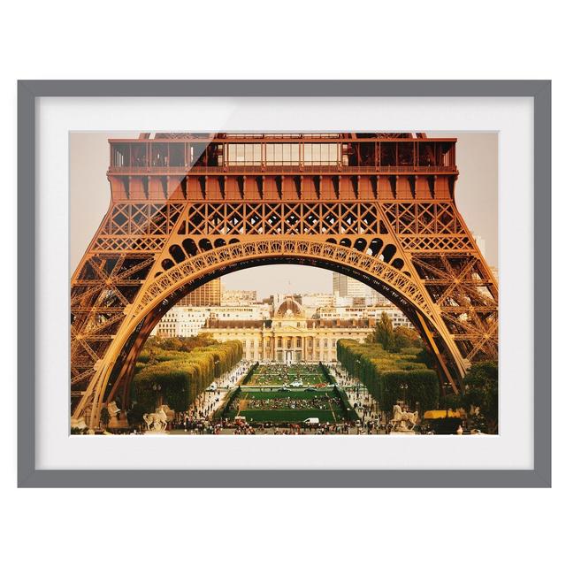 French View Framed Art Print Poster East Urban Home Frame Options: Matt grey, Size: 70cm H x 100cm W on Productcaster.