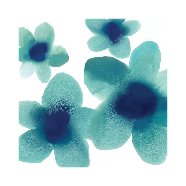 Aqua Blooms I by Hannah Carlson - Wrapped Canvas Art Prints ClassicLiving Size: 45.72cm H x 45.72cm W x 3.81cm D on Productcaster.