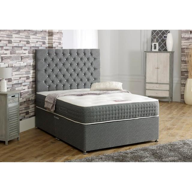 Jeremy Memory Pocket 2000 Divan Bed Marlow Home Co. Size: Double (4'6) on Productcaster.