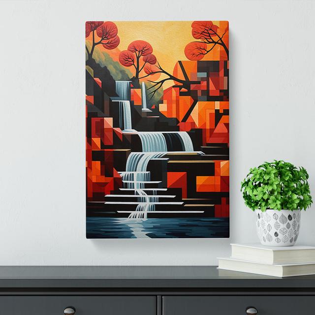 Waterfall Constructivism - Print Alpen Home Size: 50cm H x 35cm W x 3cm D on Productcaster.