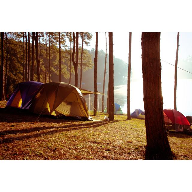 Camping by Unknown - Wrapped Canvas Photograph 17 Stories Size: 81cm H x 122cm W on Productcaster.