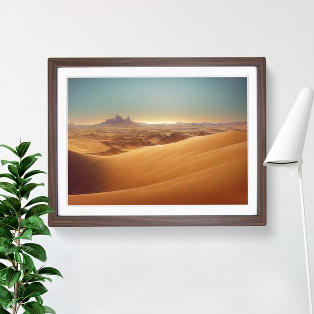 The Gorgeous Desert - Single Picture Frame Print Natur Pur Size: 34cm H x 46cm W, Format: Walnut on Productcaster.