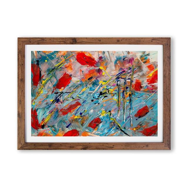 'Abstract Vol.410' by S.Johnson - Picture Frame Painting Print on Paper East Urban Home Size: 33cm H x 45cm W x 2cm D, Frame Option: Walnut on Productcaster.