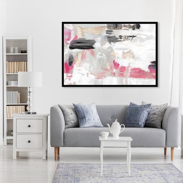 Abstract Paint Textures, Modern Black Framed Wall Art Print For Bedroom Oliver Gal Size: 91.44cm H x 137.16cm W x 3.81cm D, Frame Colour: Black on Productcaster.