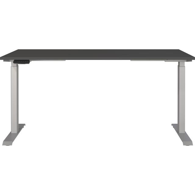 Höhenverstellbarer Schreibtisch Imatra Germania Größe: 120cm H x 160cm B x 80cm T, Farbe: Graphit/Silber on Productcaster.