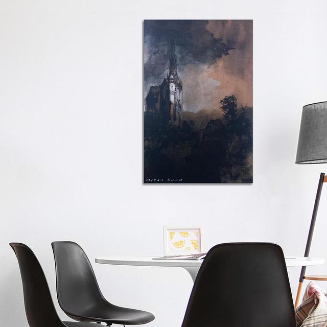 The Castle in the Moonlight by Victor Hugo - Wrapped Canvas Painting Metro Lane Size: 101.6cm H x 66.04cm W X 3.81cm D on Productcaster.