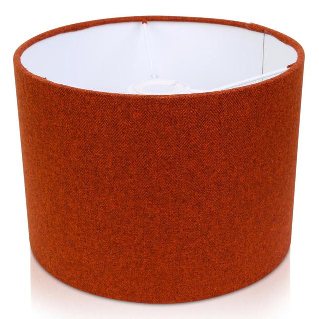 Akanke 25cm H x 50cm W Cotton Drum Lamp Shade ( Screw On ) Brayden Studio Colour: Burnt Orange on Productcaster.