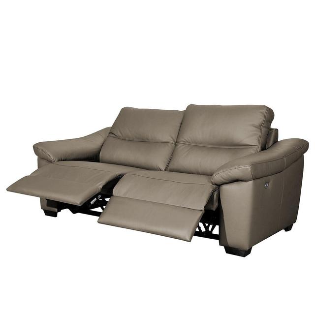 Edeltrudis Genuine Leather 2 Seater Reclining Sofa 17 Stories Upholstery Colour: Taupe on Productcaster.