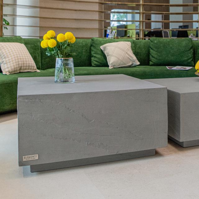 Block Coffee Table Elementi Colour: Space Grey, Size: 40.6cm H x 86cm W x 86cm D on Productcaster.