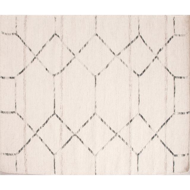 Hand-Knotted Off White Rug Gracie Oaks Rug Size: Rectangle 170 x 240cm on Productcaster.