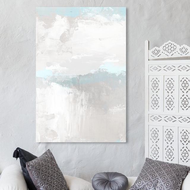 'Oleaje Grey and Light Blue' Painting on Wrapped Canvas East Urban Home Size: 114.3 cm H x 76.2 cm W on Productcaster.