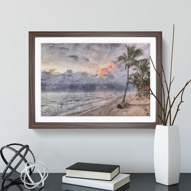 Dominican Republic Beach - Picture Frame Painting East Urban Home Frame Option: Walnut Framed, Size: 48cm H x 65cm W x 2cm D on Productcaster.